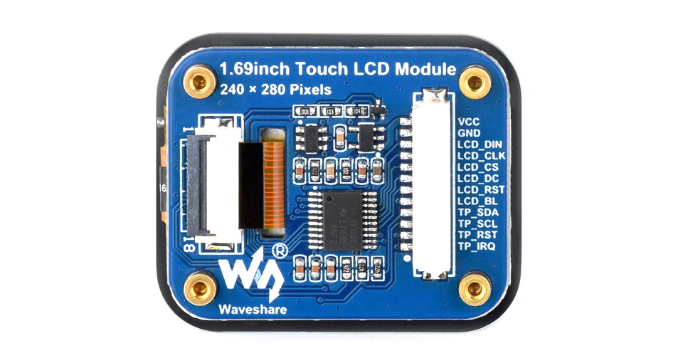 1.69inch Touch LCD display, onboard components